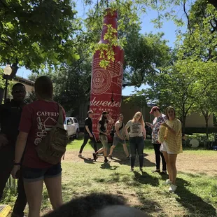 Enjoying beautiful day at the festival