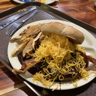 My hickory burger with bacon