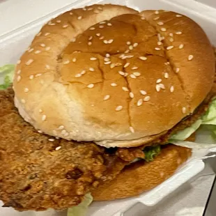 Chicken Fried Steak Sandwich! Good and Crispy!