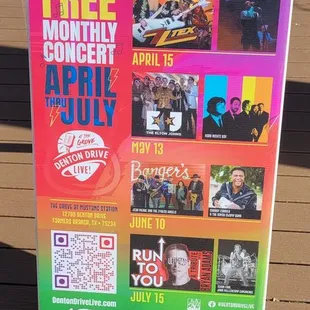 a free concert poster