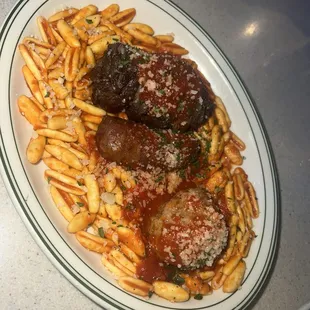 cavatelli ragu alla joe- perfect pasta and comes with a meatball and braciole that was very good