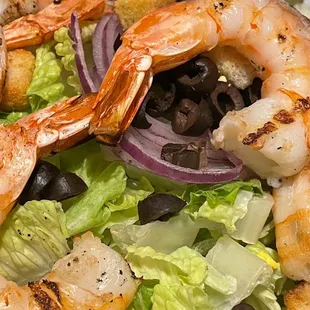 shrimp and lettuce