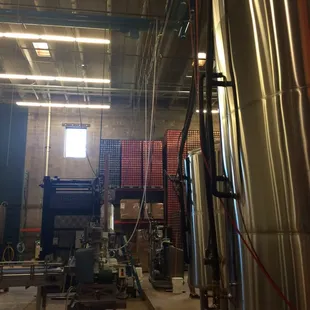 the inside of a brewery