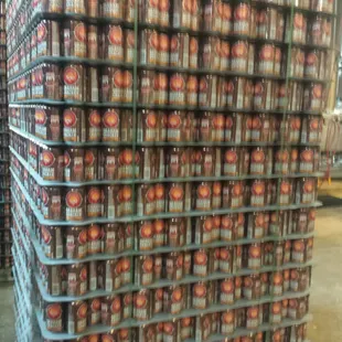 a stack of cans