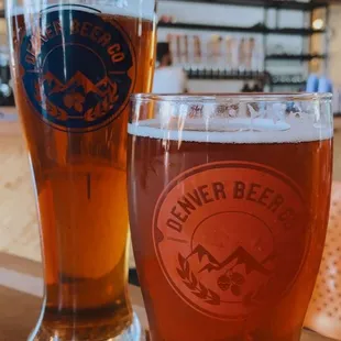 two glasses of beer