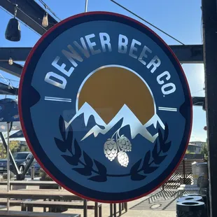 a sign for denver beer company