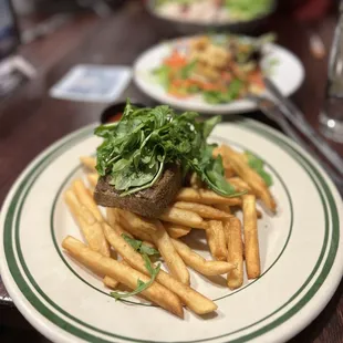 Ahi tuna steak frites w fries