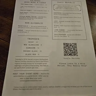 Additional drinks &amp; food + swag