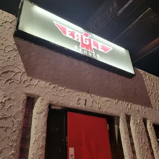 the front of the restaurant