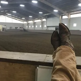 Spacious indoor arena