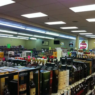 a wide selection of liquor
