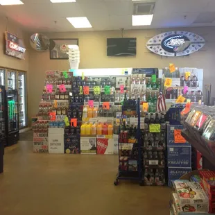 the inside of the store