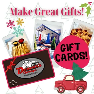 a gift card and a truck