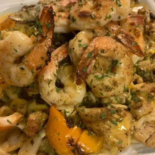 Shrimp and salmon alfredo