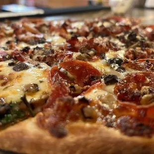 Wild Woods with pepperoni added on thin crust ~ SO YUM