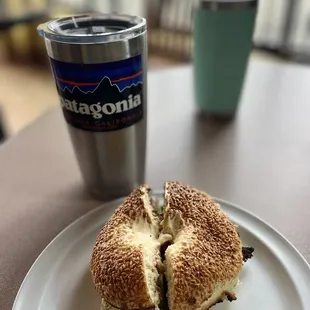 a half eaten bagel
