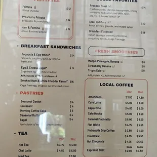 Breakfast Menu