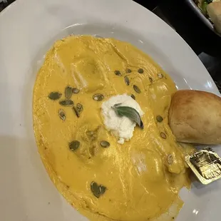 Butternut squash ravioli