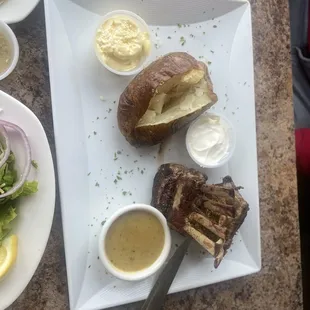 Rack of Lamb with side Baked Potato