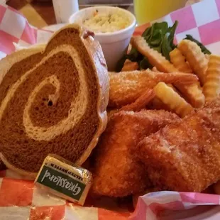 Cod and shrimp basket