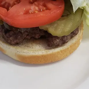 Fresh hand pattied burgers are excellent.