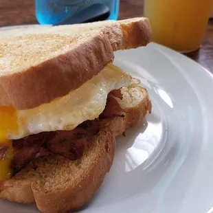 Country shaved ham sandwich on toast....yum.