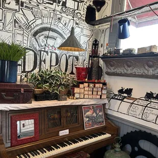 Antique player piano