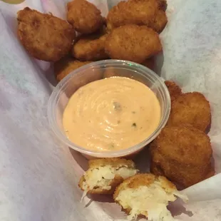 Sauerkraut balls. "Life changing" - my wife.