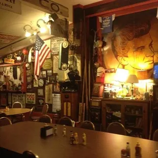 Plenty of local historical memorabilia to view while you dine.