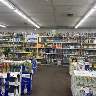 a wide selection of liquor