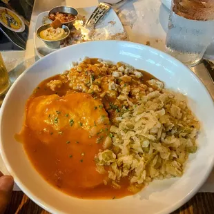 a plate of food on a table