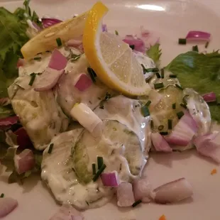 Creamy cucumber dill salad