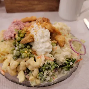 Plate one from the salad bar, I promise there's some lettuce under there.