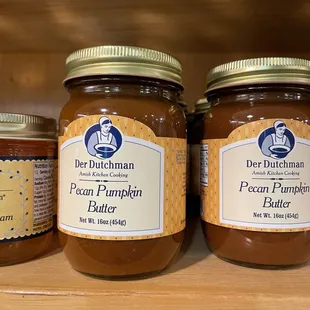 three jars of peanut butter