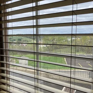 The view of the hillside and farms from our table