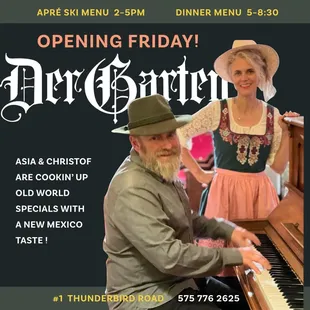 Come join us for the opening of our season