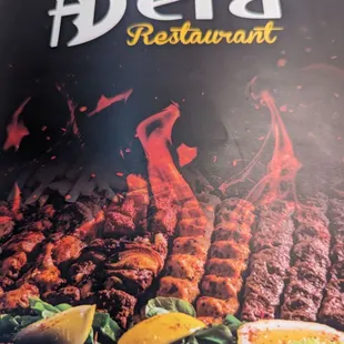 a picture of a restaurant menu