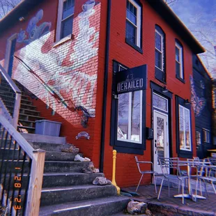 stairs leading up to the building