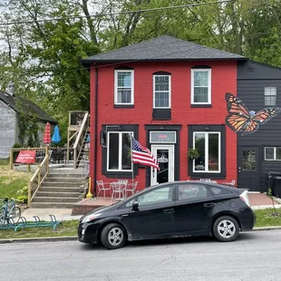 a car parked in front