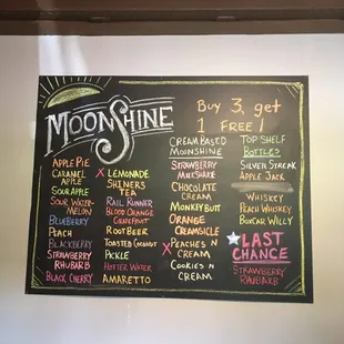 They have quite a large variety of moonshine flavors