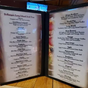 Long Island Menu
