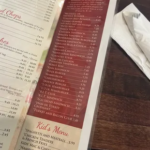 menu.