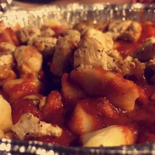 Cheese stuffed gnocchi w grilled chicken