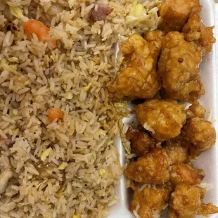 Orange Chicken with fried rice