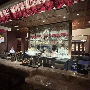 The main bar of the Fascinator Wine Bar