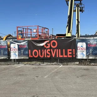 Fence signs. Go cards!