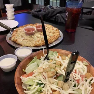 10" Garlic Cheese Stix and Garden Fresh Salad