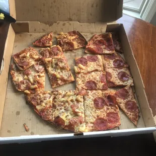 What pizza looked like when first opened.