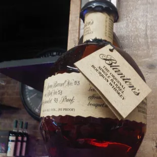 a bottle of bourbon