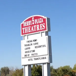 These are the movies showing on 10/03/12 at the Derby Plaza! Flying above is a common sight in the area a Plane of the US AF